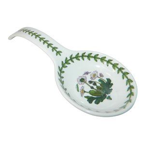 Portmeirion Botanic Garden 8.75" Spoon Rest, Fine Porcelain Great For Gifting